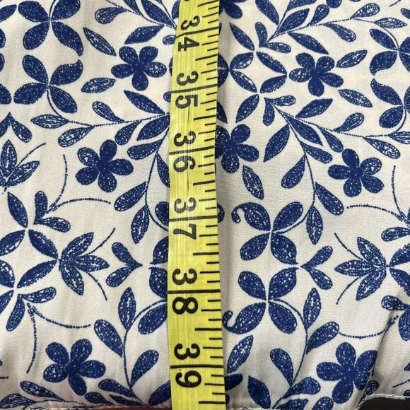Marina Kaneva Shirt Dress Womens UK 16 White Blue Floral Button Long Sleeve - Picture 7 of 7